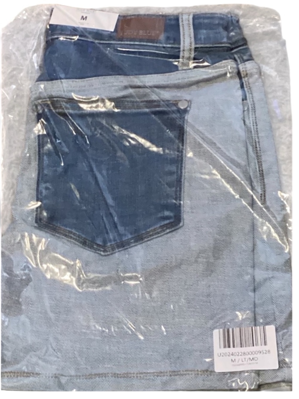 NWT Judy Blue Annie Color Block High Rise Denim Shorts Mixed Wash Stretch - Picture 7 of 9